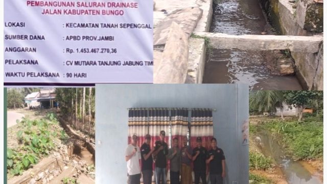 Proyek Drainase APBD Jambi Rp1,5 Miliar di Sungai Gambir Diduga Bermasalah: Selisih Anggaran, Kualitas Dipertanyakan, Aparat Desa Diabaikan.