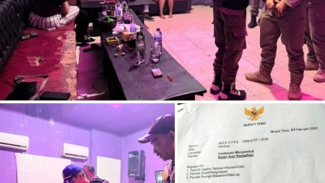 Satpol PP Tebo Gelar Razia Malam di Rimbo Bujang, Lima Pasang Terjaring di Tempat Hiburan.