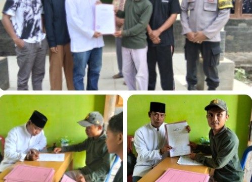 Edi enjoy Resmi Daftar Calon Kepala Desa pagar puding lamo dan Menyerahkan Berkas Kepada Panitia Pilkades.
