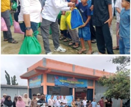 Sambut Lebaran, KAWAT Bersama BAZNAS Santuni Anak Yatim di Rimbo Bujang