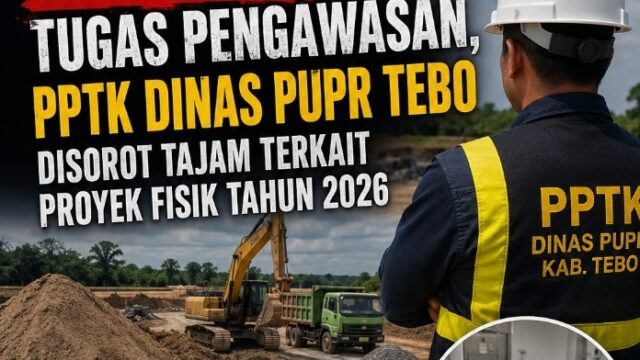 Diduga Abaikan Tugas Pengawasan, PPTK Dinas PUPR Tebo Disorot Tajam Terkait Proyek Fisik Tahun 2026.