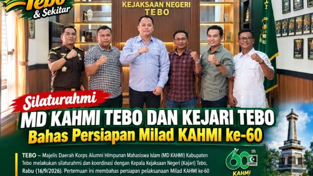 Silaturahmi MD KAHMI Tebo dan Kejari Bahas Persiapan Milad KAHMI ke-60
