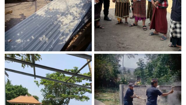 Bangunan Warung dan Penyengker di Areal Pelaba Pura Labuhan Aji Dibongkar